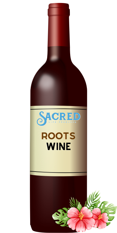 sacred roots wine bottle